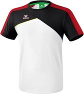Erima Premium One 2.0 T-Shirt Kind Wit-Zwart-Rood-Geel Maat 140