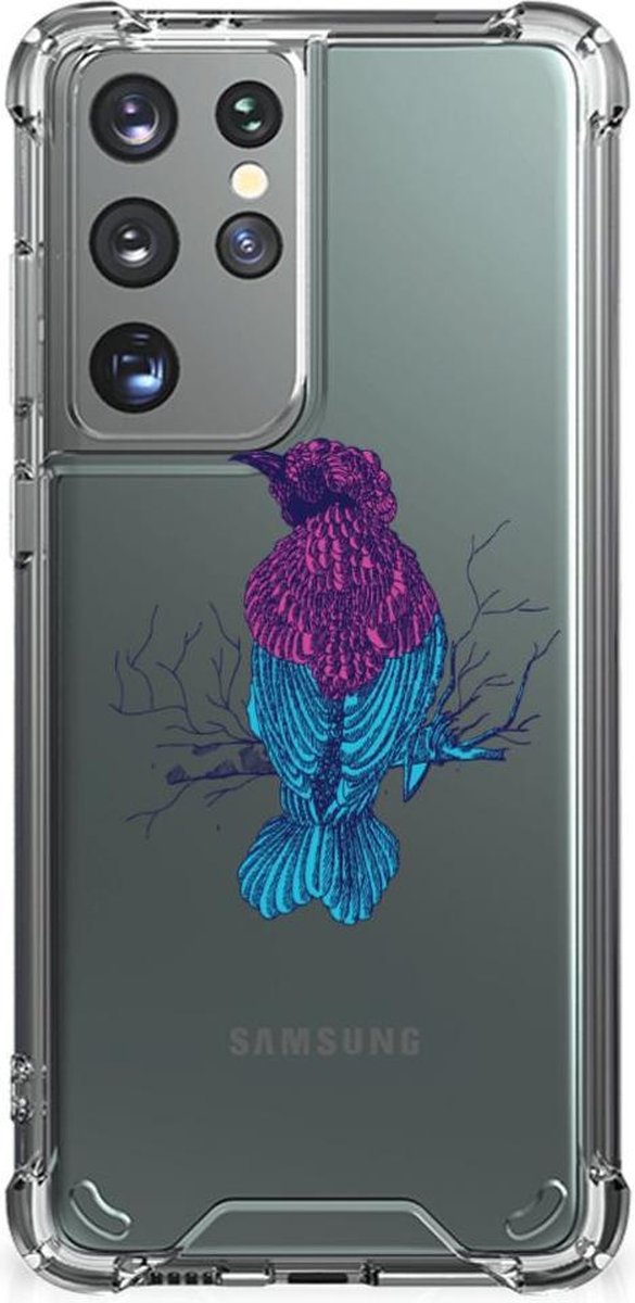 Samsung Galaxy S21 Ultra Stevig Bumper Hoesje Merel