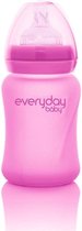 Everyday Baby - Fles glas 150ml Heat Sensing - Pink