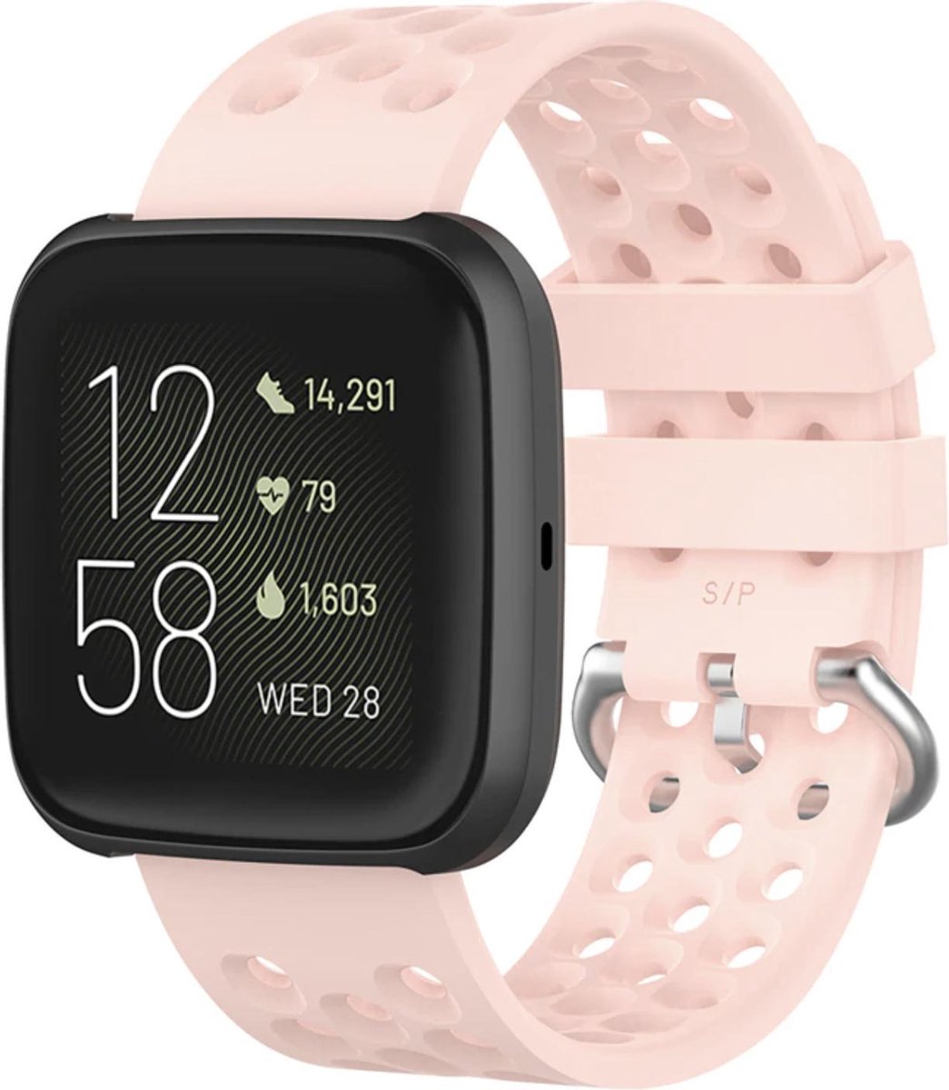 YPCd® Siliconen bandje - Fitbit Versa - Versa 2 - Versa Lite - Roze - Small