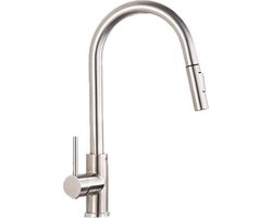 RVS  Keukenkraan met Uittrekbare Uitloop - Mengkraan RVS - Keukenkraan RVS