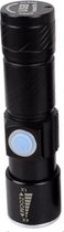LED Zak Lamp USB oplaadbaar - Herlaadbare Rechargable Zoom Flashlight - Oplaadbare > 350 Lumen Led Zaklamp - Veiligheid - Zelfverdediging