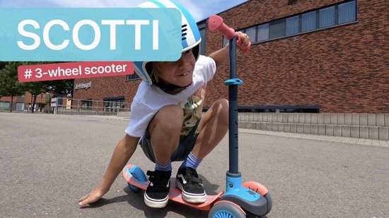 Trottinette enfant ScooTer à 3 roues lumineuses - 3 ans - guidon réglable -  frein à