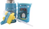 Geïsoleerde kinderbeker Dino RVS - Licht Blauw - 350 ml