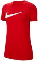 Nike Nike Park20 Dry Sportshirt - Maat S  - Vrouwen - rood - wit