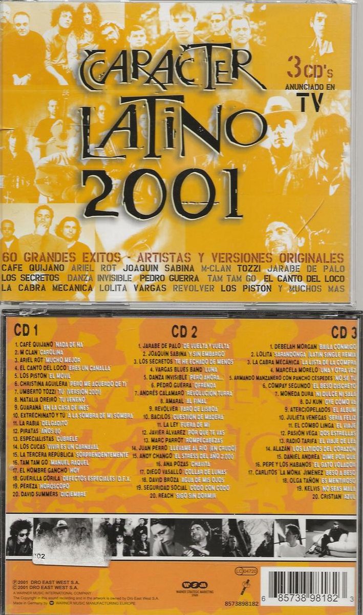 Caracter Latino 2001 60 Grandes Exitos
