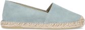 Manfield - Dames - Lichtblauwe suède espadrilles - Maat 38