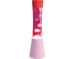 Fisura Lavalamp - Roze - Met Roze Vloeistof En Witte Lava