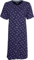 Medaillon Dames Nachthemd Blauw MENGD1006A   - Maten: L