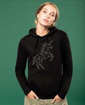Hoodie sweater | Unicorn | Geometrisch figuur | Damessweater | Medium