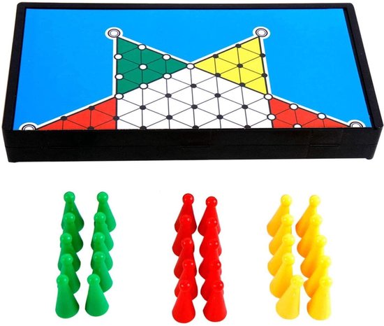 Thumbnail van een extra afbeelding van het spel Halma bordspel / Chinese Dammen - Gezelschapsspel voor Kinderen en Volwassenen