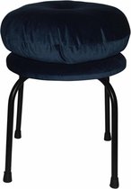 Sortio Home - Poef Thommy - Blauw - Velvet