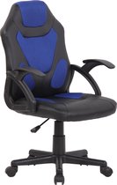 Bureaustoel - Kinderstoel - Kunstleer - Zwart/ Blauw