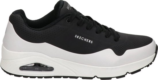 SKECHERS Uno Timeline Zwart/Wit Sneakers voor Heren | bol.com