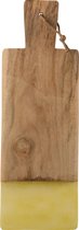 J-Line Plank Rechthoek Alabaster Hout Geel Large