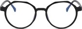 Oculaire | Odense | Zwart | Min-bril | -2,00 | Rond | Inclusief brillenkoker en microvezel doek | Geen Leesbril! |