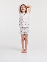 Woody - Pyjama Meisjes - Octopus sterretjes - 211-1-PSA-S/904 - maat 3j