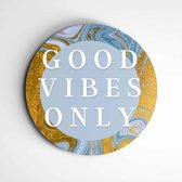 Muurcirkel Marmer looks | Good Vibes | Marmer wanddecoratie - 60x60cm, Forex