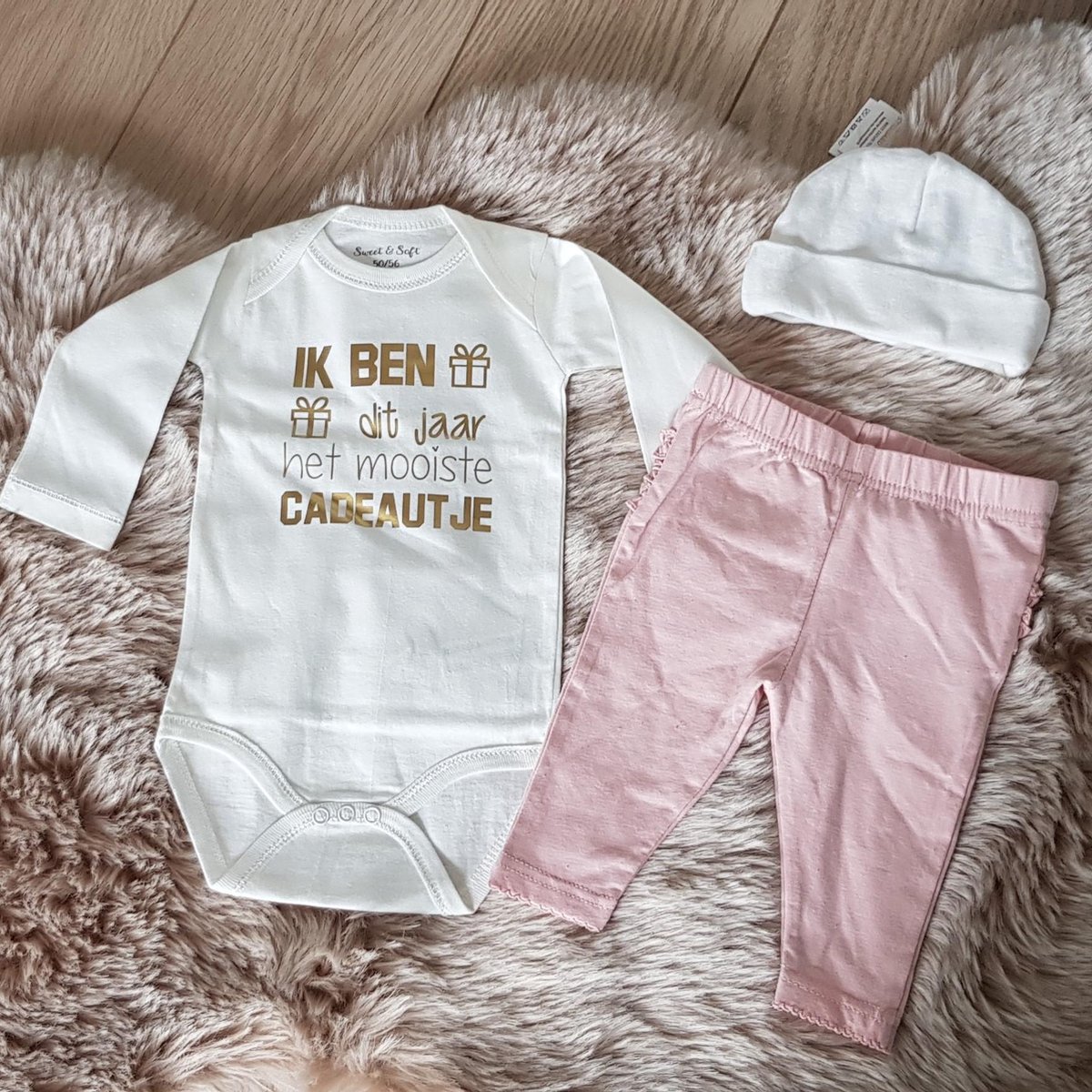 Goedkoopste Baby cadeau geboorte meisje jongen set met tekst aanstaande zwanger kledingset pasgeboren unisex Bodysuit | babykleding Huispakje | Kraamkado | Gift Set babyset kraamcadeau pakje babygeschenk babygeschenkset kraampakket