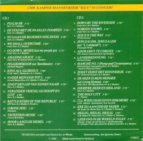 Christelijk Kamper Mannenkoor - Door Eendracht Verbonden (live)