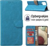 Samsung Galaxy A12 Book Case - Bookstyle Cover - Portemonnee Hoesje - Galaxy A12 (5G) Hoesje - BLAUW - EPICMOBILE