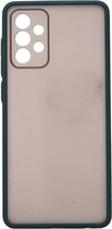 Shop4 - Geschikt voor Samsung Galaxy A72 Hoesje - Bumper Back Case Donker Groen