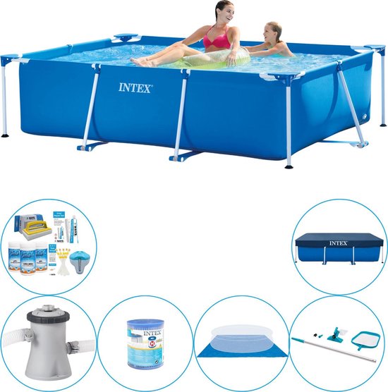 Frame Pool Zwembad  - 220 x 150 x 60 cm - Inclusief Accessoires