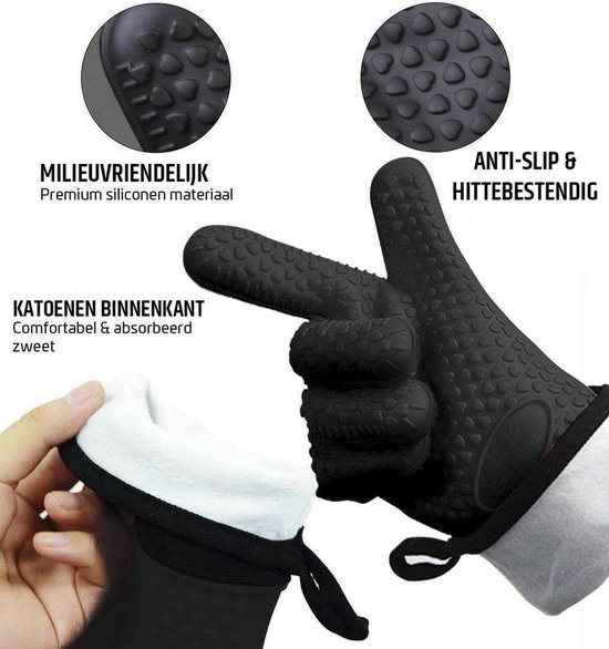 BBQ accesoires set met thermometer, handschoenen, bbq tang, bbq borstel van Zedar - Zedar