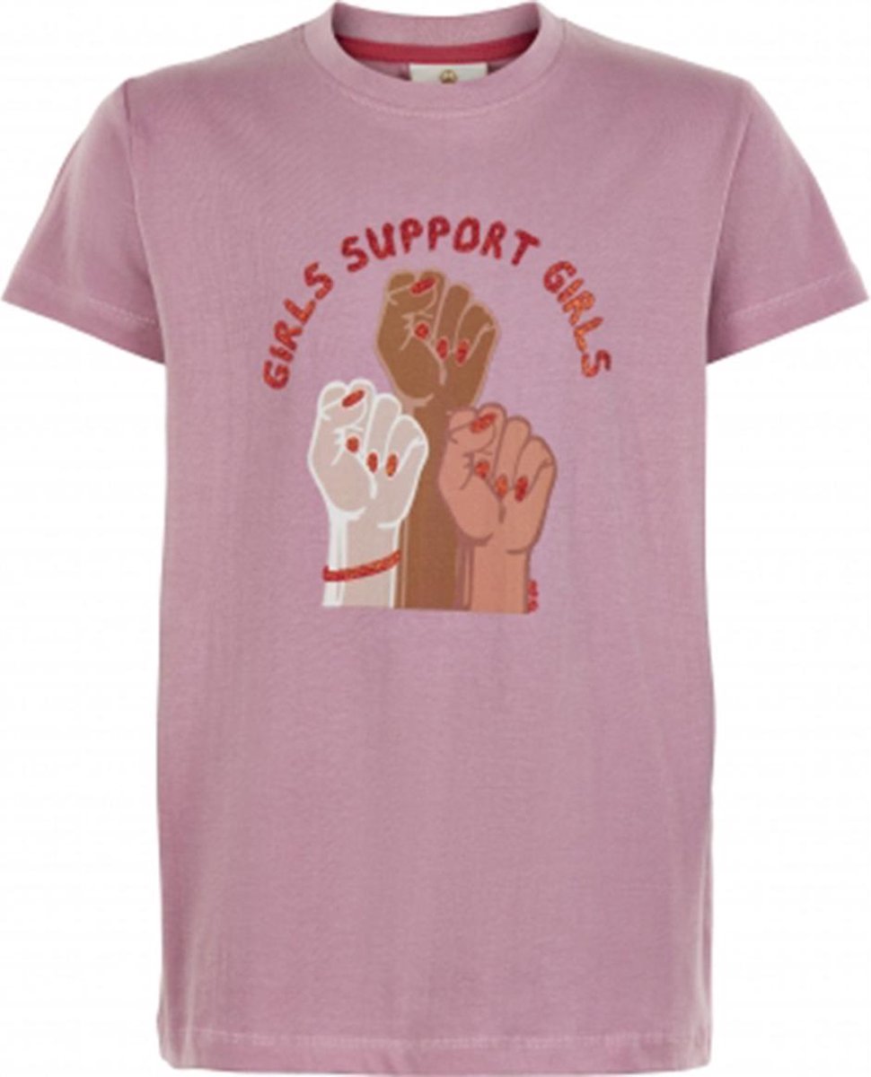 The New t-shirt meisjes - paars - Upper TN3566 - maat 146/152