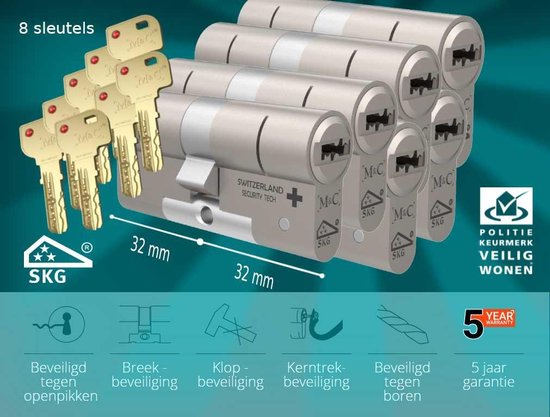 Knopcilinder 30/50 Iseo F6 Extra S SKG3 | Online Deurbeslagshop Knopcilinder 30/50 Iseo F6 Extra S SKG3 | Online Deurbeslagshop