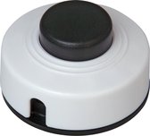 KOPP Witte Vloerschakelaar rond met zwarte knop - 230V - 300W