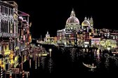 Scratch Art  Romantic Venice Italy  - 410 x 287 mm - Kras tekeningen - Scratch painting