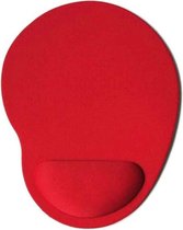 Gadgetpoint | Muismat | Rond | Polssteun | Antislip | Rood