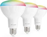 Caliber Dimbare Smart Lamp BR30 - 3 lampen - RGB Leds - Slimme Led Lamp 850 Lumen 8 Watt Handige App (HBT-BR30-3PACK)