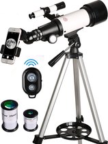Telescoop – Sterrenkijker – Telescoop kinderen – Sterrenkijker Telescoop 70/400mm - Vergroting tot 133X – Draadloze afstandsbediening - Smartphone Adapter + GRATIS Draagtas