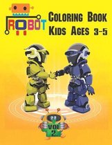 Robot Coloring Bookfor Kids Ages 3-5