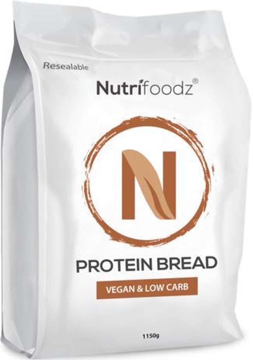 Nutrifoodz Protein Bread - Koolhydraatarm brood - 100% Vegan - 5 broden - Low Carb - High protein