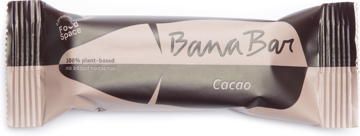Banabar Cacao - Biologisch Banaan Energiereep - 15 x 40g - Fruit en Notenreep - Vegan - Glutenvrij - Zonder Toegevoegde Suikers