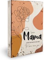 Houten tekstbord Fleurige deco "Mama"