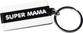 Black & White keyring "Super mama"