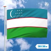 Vlag Oezbekistan 200x300cm - Glanspoly