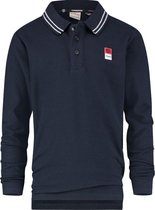 Vingino Longsleeve Polo Jongens Katoen Donkerblauw Maat 98