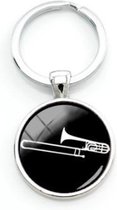 Akyol - Trompet Sleutelhanger - Trompet - Trompet liefhebber - Leuke kado voor iemand die van trompet houd - 2,5 x 2,5 CM