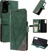 Book Case Samsung Galaxy S21 Plus | Hoogwaardig PU Leren Hoesje | Lederen Wallet Case | Luxe Uitstraling | Telefoonhoesje | Pasjeshouder | Portemonnee | Groen