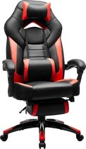 Bol.com SONGMICS gaming stoel bureaustoel met voetensteun bureaustoel ergonomisch design verstelbare hoofdsteun lendensteun bela... aanbieding