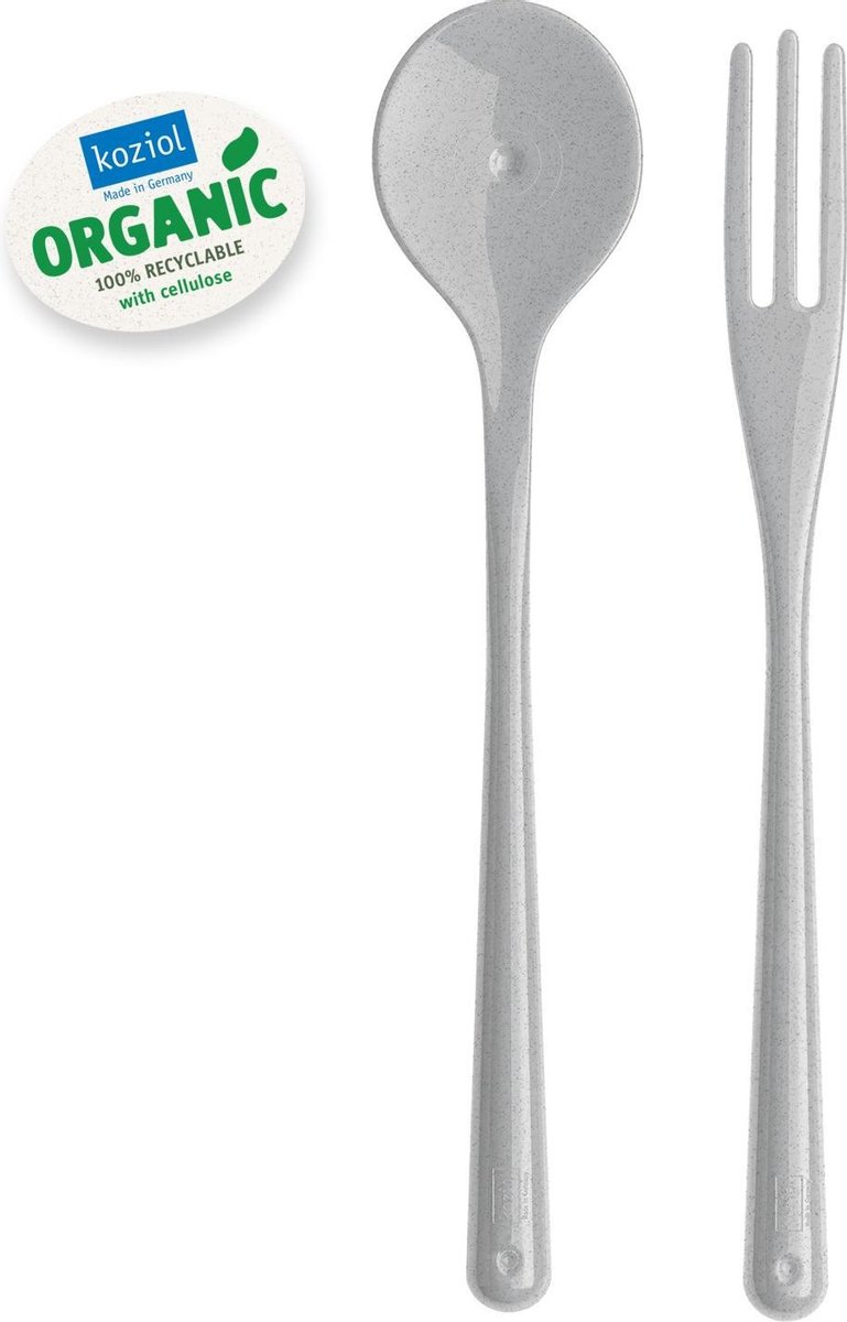 Koziol Napoli - Spaghettivork- en Lepel - Organic Grijs