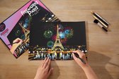 Scratch Art  Fireworks Paris France - 410 x 287 mm - Kras tekeningen - Scratch painting