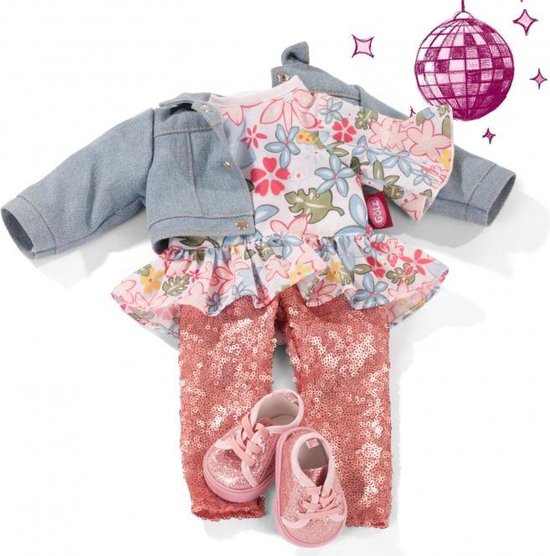 Götz poppenkleding combi set 4 delig voor pop van 45-50cm van Merkloos — afbeelding 4