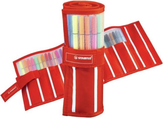 STABILO Pen 68 - Premium Viltstift - Rollerset - Set Met 30 Stuks - Met 30 Verschillende Kleuren