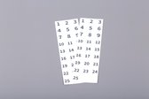 Sticker numbers for ESD Plastic tray 2x 1-25